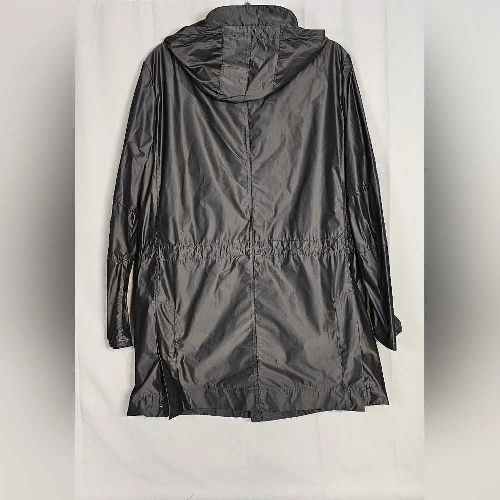 Kenneth Cole hooded lightweight parka jacket in dark silver. Men's Sm. EUC - Picture 3 of 13